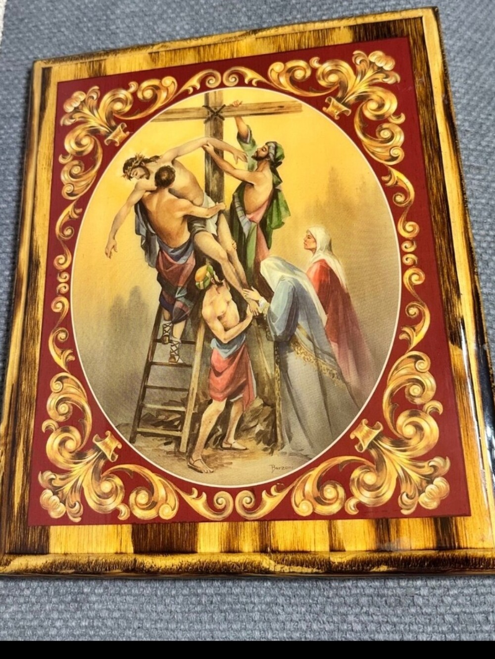 Jesus Wood Plaque Lacquered